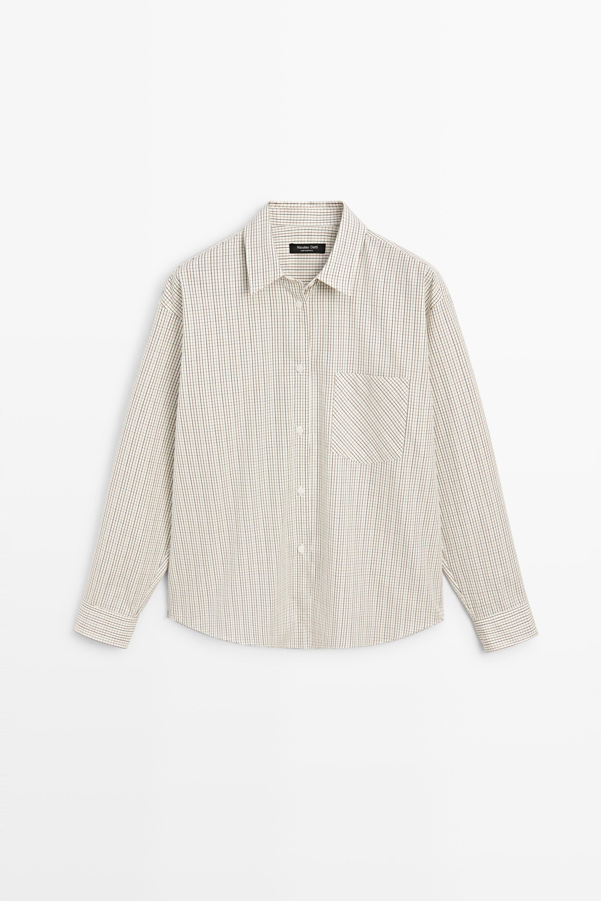 Chemise à carreaux 100 % coton